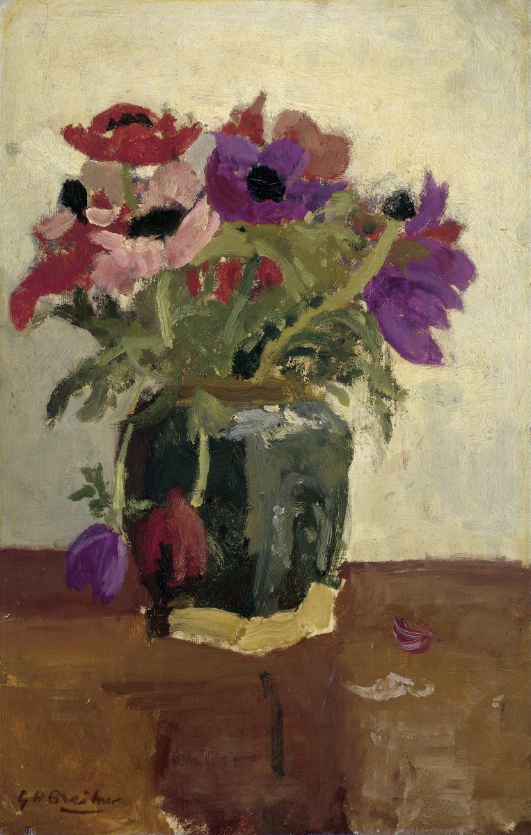 Gemberpot met anemonen, George Hendrik Breitner, ca. 1900 - ca. 1923