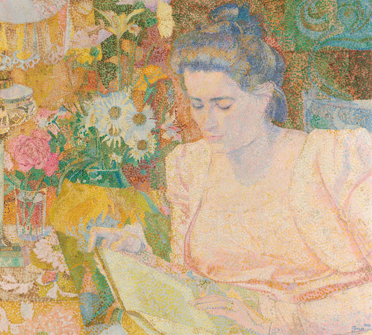 Portret van mevrouw Marie Jeannette de Lange, Jan Toorop, 1900