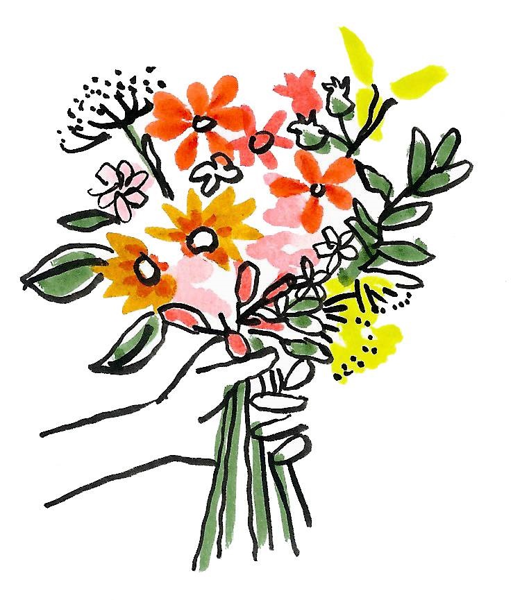 illustratie van bos bloemen - tuinadressen - 1005 duurzaam