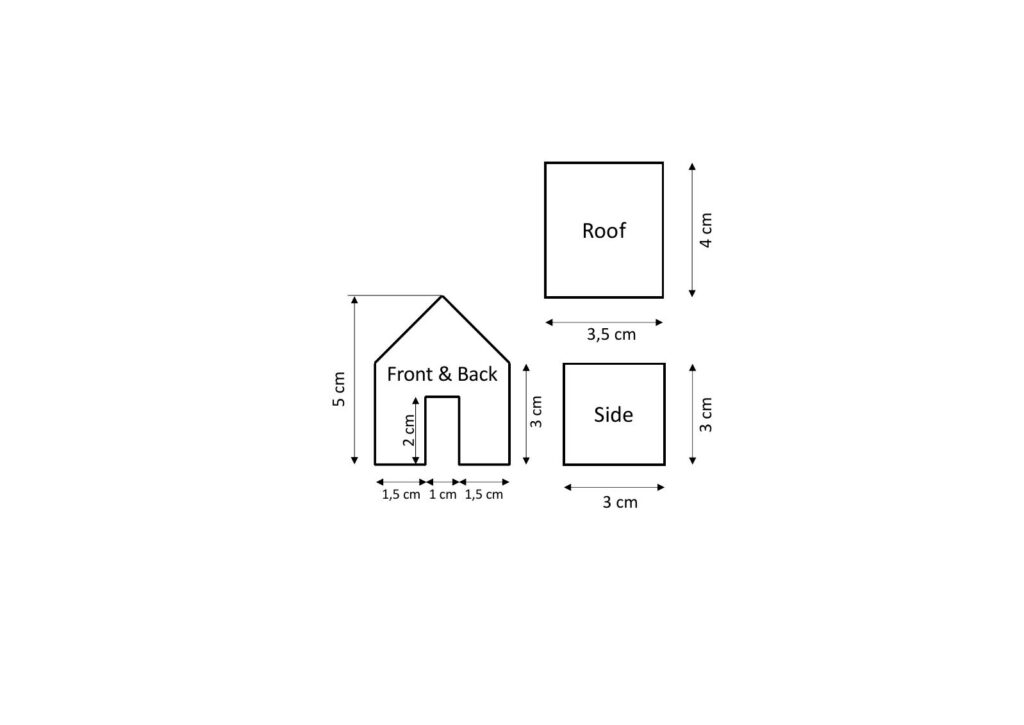Sjabloon peperkoekhuisje