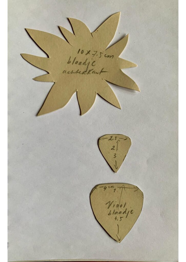 sjabloon viooltje borduren